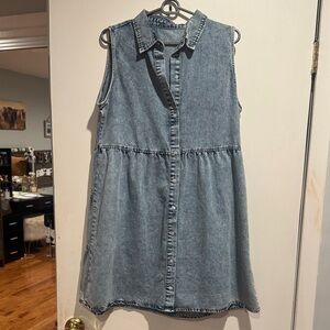 Sleeveless Denim Dress